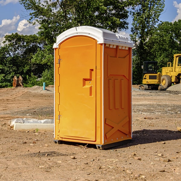 how often are the porta potties cleaned and serviced during a rental period in Rosemont